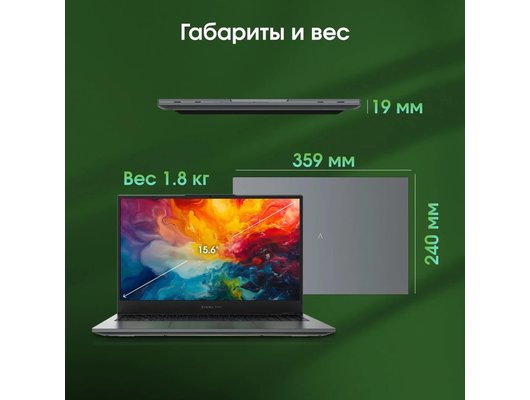 Ноутбук Digma Pro Fortis M 15/ DN15P7-ADXW04/Core i7-1255U/16Gb/512Gb/15.6 FHD IPS/Win11Pro серый